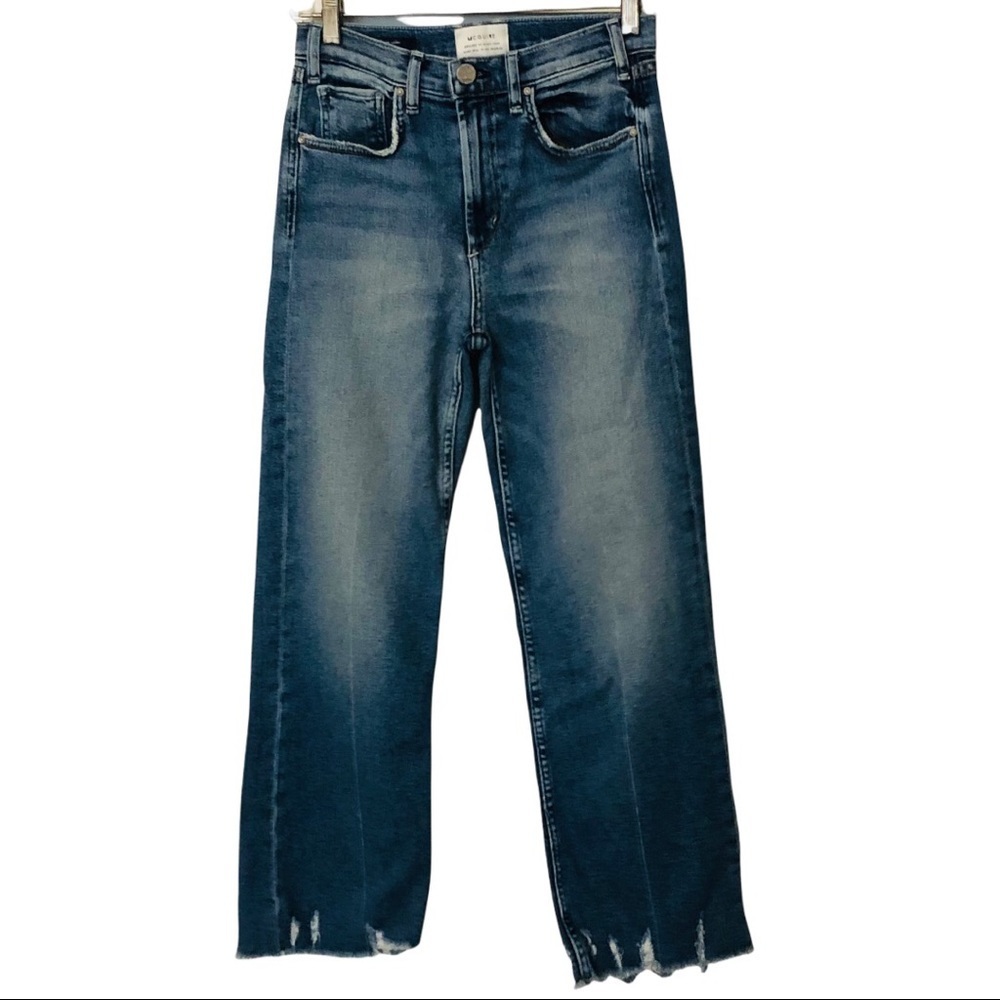 McGuire Damn Fine High Rise Crop Bootcut Jeans 26 Distressed boho designer